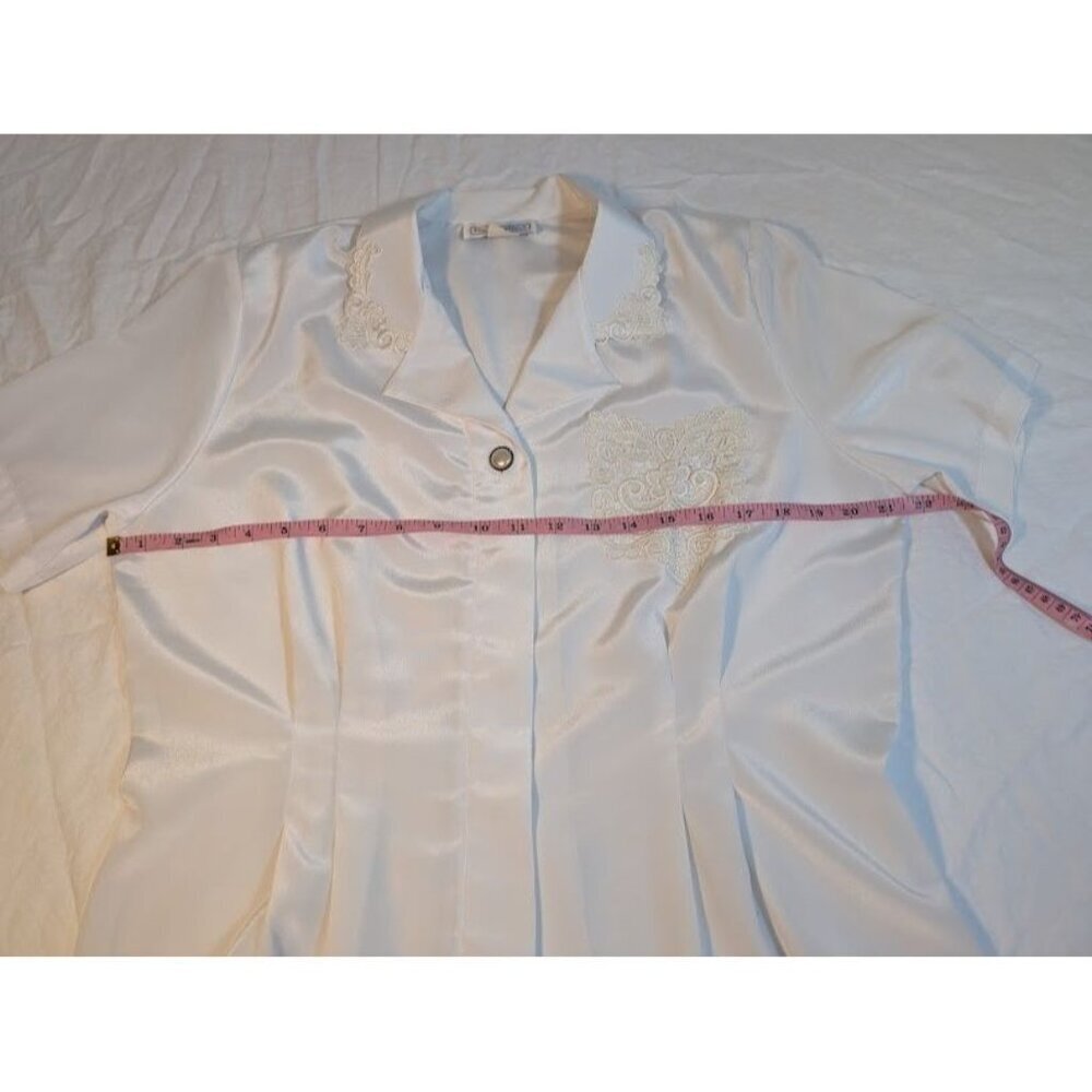 VTG Impressions of California women's size 16 silky embellished blouse USA I9 - Picture 6 of 7